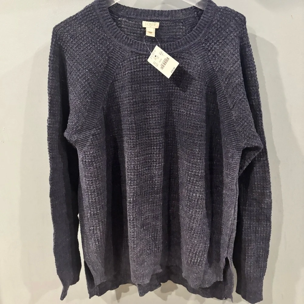 NWT ✨ J. Crew women’s Dark Blue Crewneck Sweater size Large